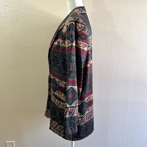 Joseph Gee Vintage 80s Abstract Artsy Oversized Retro Blazer - Picture 4 of 8